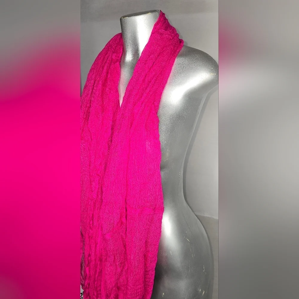NWT Kelly & Katie Women / Ladies Casual Scarf One Size Fuschia Pink 49''